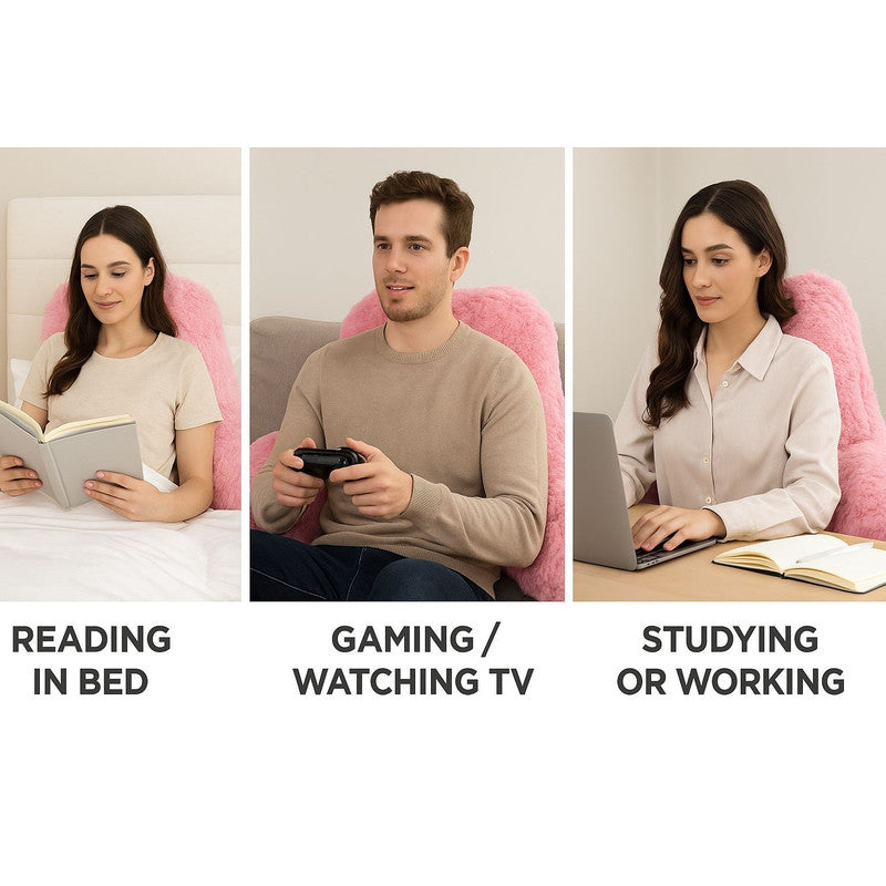 Teddy Fleece Reading Pillow with Arms – 65 x 40cm
