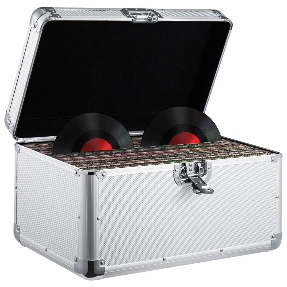 7-Inch Vinyl Record Case - Lockable 200-Disc Box