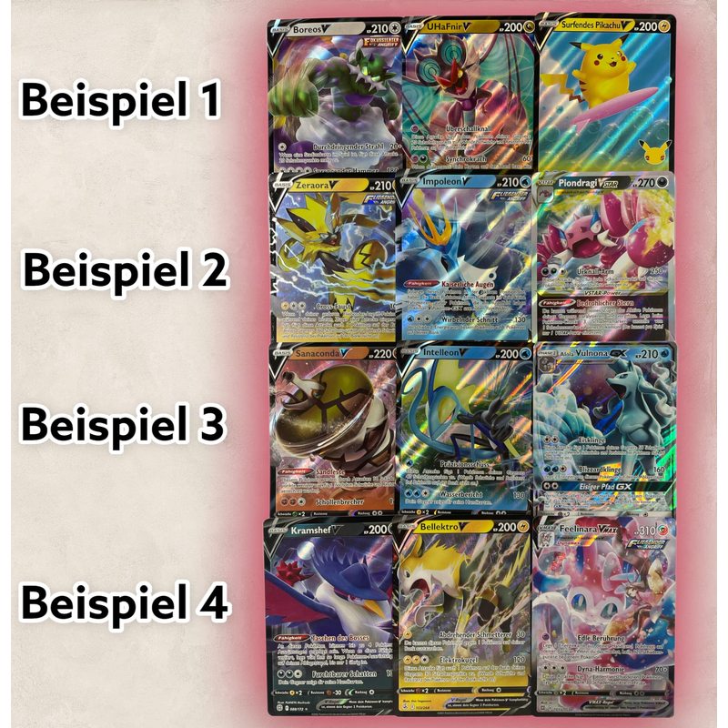 Pokémon Original 3 Different V Cards GERMAN Consisting of V, VMAX, VSTAR Or GX Rare Cards GUARANTEED from Current Sets