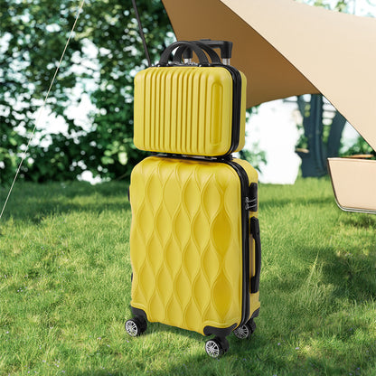 Luggage Sets of 2 Piece, Suitcase Set, Cabin Suitcase with Wheels, Hand Luggage Suitcase and Toiletry Bag with Beauty Case, 20''+14'' Inch