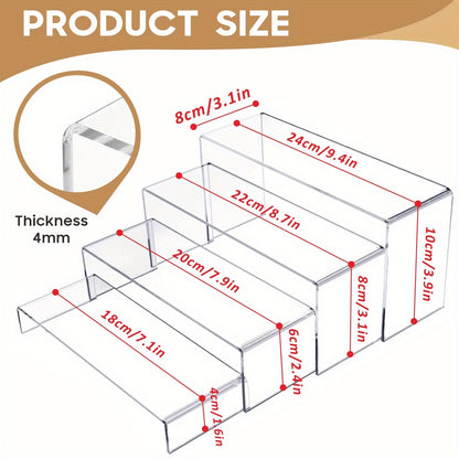 Acrylic Clear Display Plinths Stands Risers Shelf for Dessert Cupcake Perfume