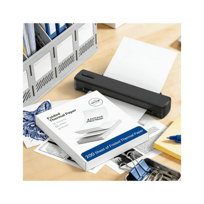 100-Sheet A4 Thermal Paper/200-Sheet A4 Thermal Paper, 8.5*11 Inches, A4-Size Sheet Thermal Paper, Multi-Purpose Thermal Paper Compatible with Portable D810B Thermal Printers for Office Contracts, Resumes, Agreements And Homework