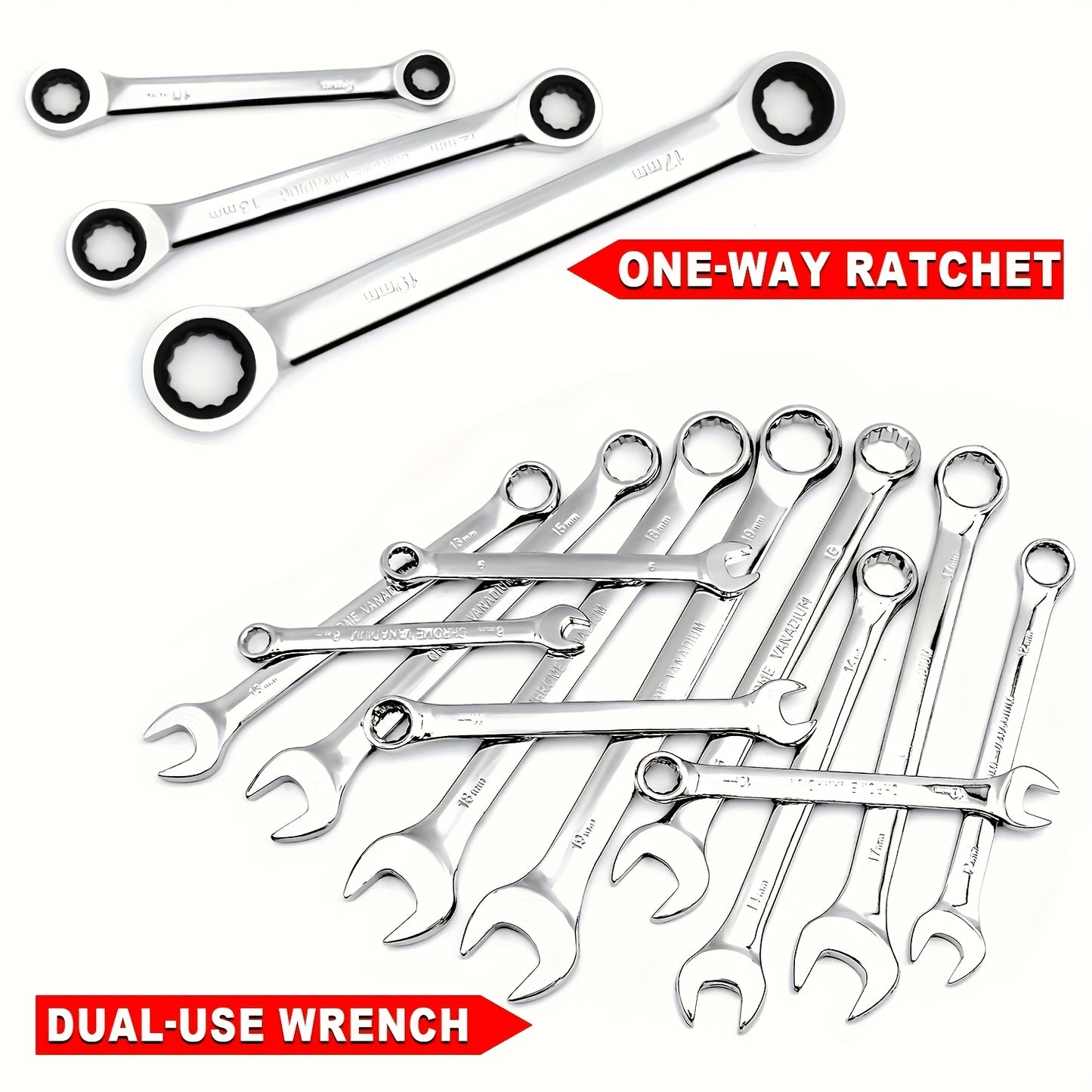 43+3/214+2pcs Heavy-Duty Socket Wrench & Tool Set with Quick-Release Ratchet, Extension & Screwdriver Kit Suitable for Car, Motorcycle, Repair, 1/2 1/4 3/8 Drive, Professional Mechanic Tool Kit for DIY and Auto Maintenance