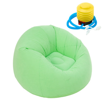 Inflatable Lazy Sofa Plush PVC Thick Bottom Outdoor Indoor Portable Folding Single Air Chair 1pc