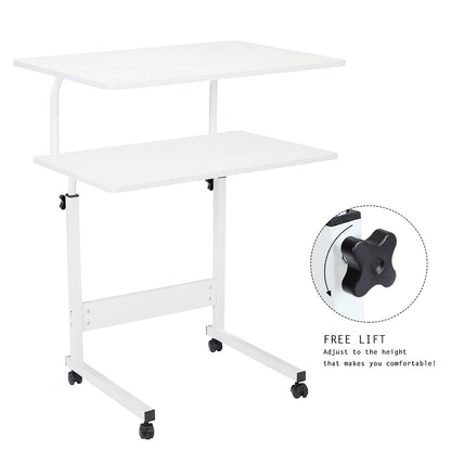 1PC Adjustable Computer Desk, Portable Desk for Bed & Sofa Use, 60x40cm Study Table with Height Adjustment 72-94cm, Sturdy Space-Saving Design, Home Office & Dorm Essential, Home Office Upgrade & Student Gift