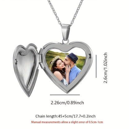 Custom Photo Heart-shaped Pendant Necklace with Personalized Image Jewelry, a Thoughtful Gift for Mothers, Wives, and Girlfriends, Suitable for Special Occasions and as a Christmas Present