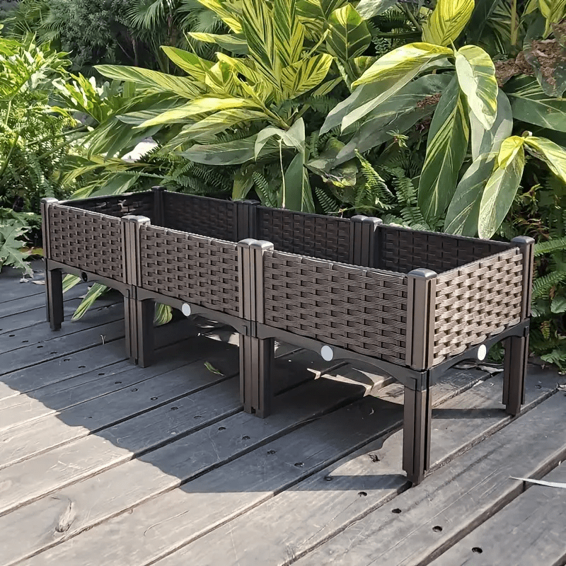 Raised Garden Bed, Self-Watering Planter Box, 119.89X39.88X36.07 cm, Easy to Assemble, Suitable for Growing Flowers, Herbs And Vegetables, Create a Neat Garden