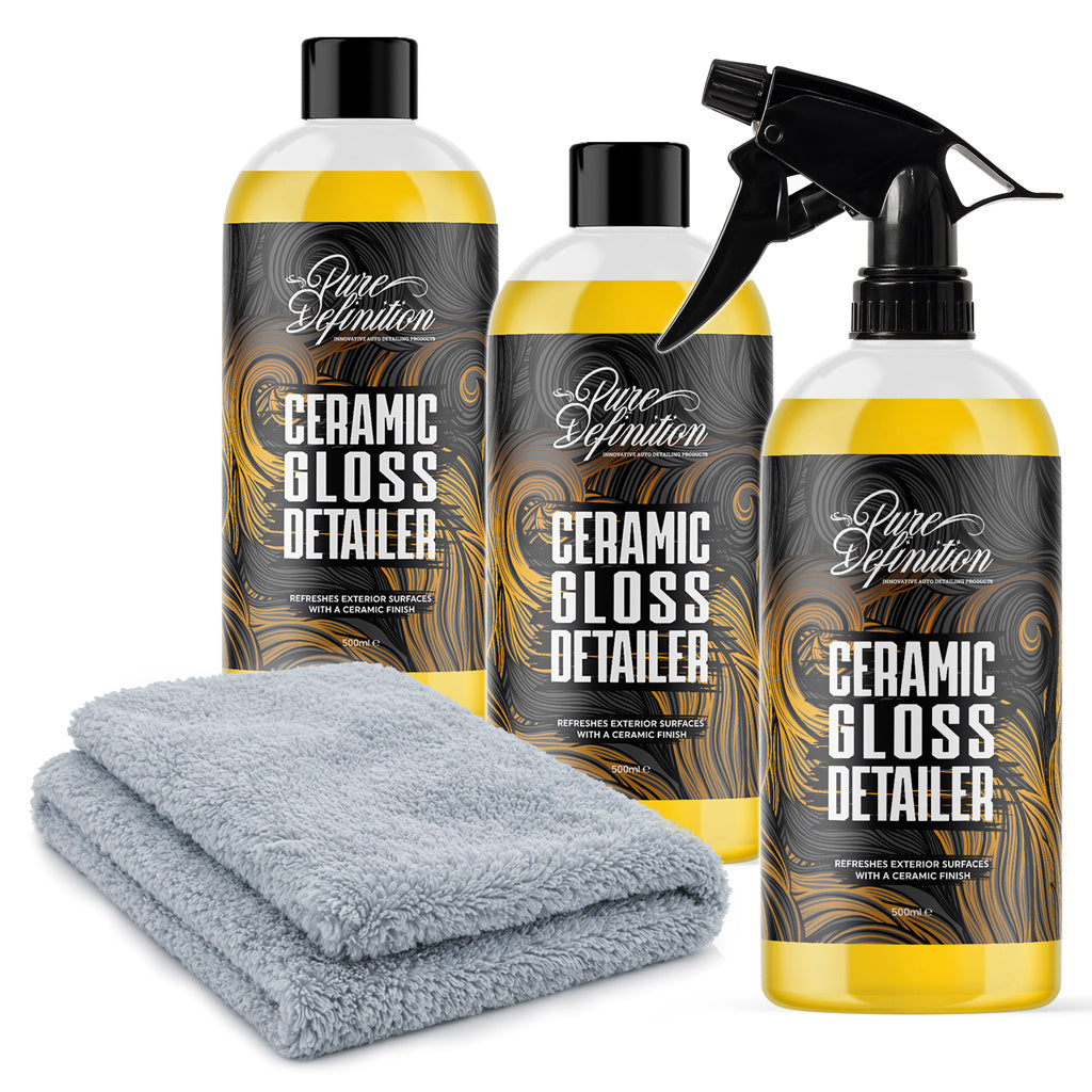 Ceramic Gloss Detailer - Car Detailing Spray Sealant & Coating For Vehicle Paintwork - Si02 Ceramic Technology - Pure Definition, Water Repellent Finish, UV Protection, Versatile For Paintwork, Glass, Mirrors, And Trim