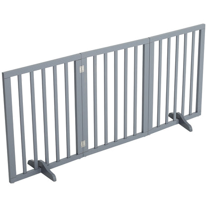 Freestanding Extra Tall Pet Gate, Folding Wooden Dog Gate, Indoor Barrier with 2PCS Support Feet Dog Gates for The House,Puppy Gate for Stairs,Foldable Indoor Gate Safety Fence