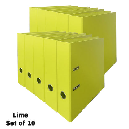 10 x A4 Lever Arch Files, Folders - Office Folder, Back To School Files 10 Pack Lever Arch Folder - Stationary Document Storage