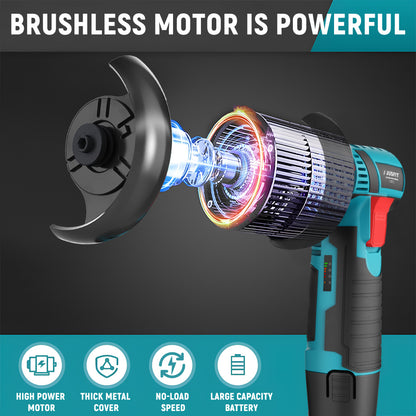 Powerful Cordless Angle Grinder - 2 Batteries, Battery Rechargeable, home DIY wood and metal grinding and polishing, Electric Multifunctional Polishing Grinding Machine, Mini Cordless Tool, Rust Removal, Ideal for Birthday Gift Automobile (Warning for Mul
