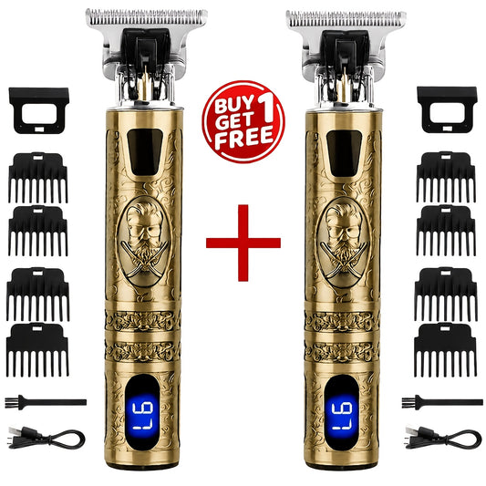 1/2pcs - Professional Cordless Men's Electric Shaver, Hair Clipper, Beard Trimmer, Set - USB Rechargeable, Precision Cutting, Durable Lithium Battery, Hair/beard Trimmer Set with Accessory Limit Comb, Suitable for All Styling Needs
