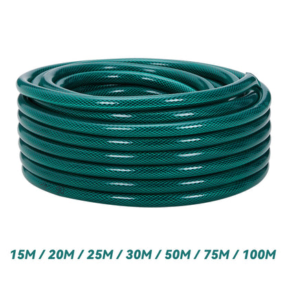 Garden Hose for Outdoor Cleaning and Watering in All Seasons, Flexible Water Pipe Strong Durable Material PVC Use for Watering Plant Flower Lawn Cleaning House Dia 12mm Thk 2mm Multiple Sizes