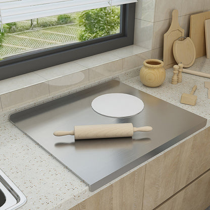 1PC 50*40cm/70*58cm Stainless Steel Chopping Board, Double-Sided Food Grade Stainless Steel, Smooth & Durable for Kitchen & Catering
