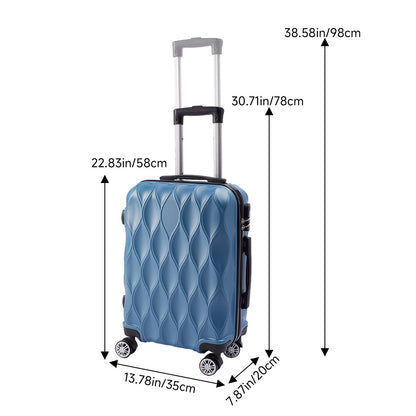 20 Inch Travel Suitcase with Spinner Wheels, Durable Hardshell Carry on Luggage for Business Trips & Weekend Getaways, Lightweight Rolling Luggage for Men & Women, Fashion Luggage