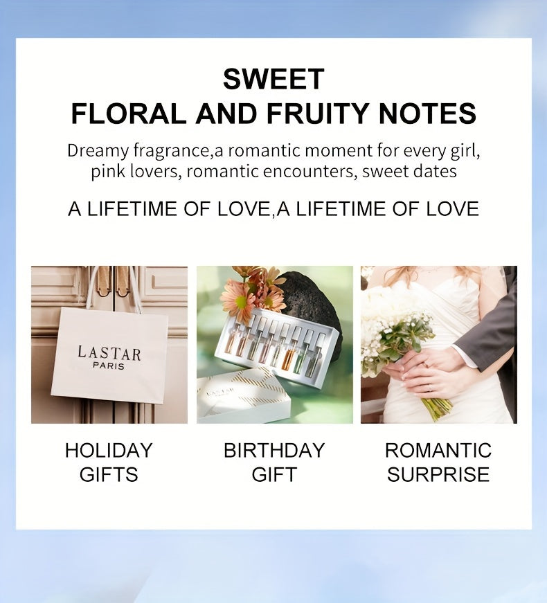 LASTAR Perfume Gift Set, Featuring 8 Pocket Perfumes of Each, a Collection of Fresh And Fragrant Long-Lasting Scents for Women, with a Variety of Woody, Fruity, And Floral Aromas, an Essential Item for Home And Outings