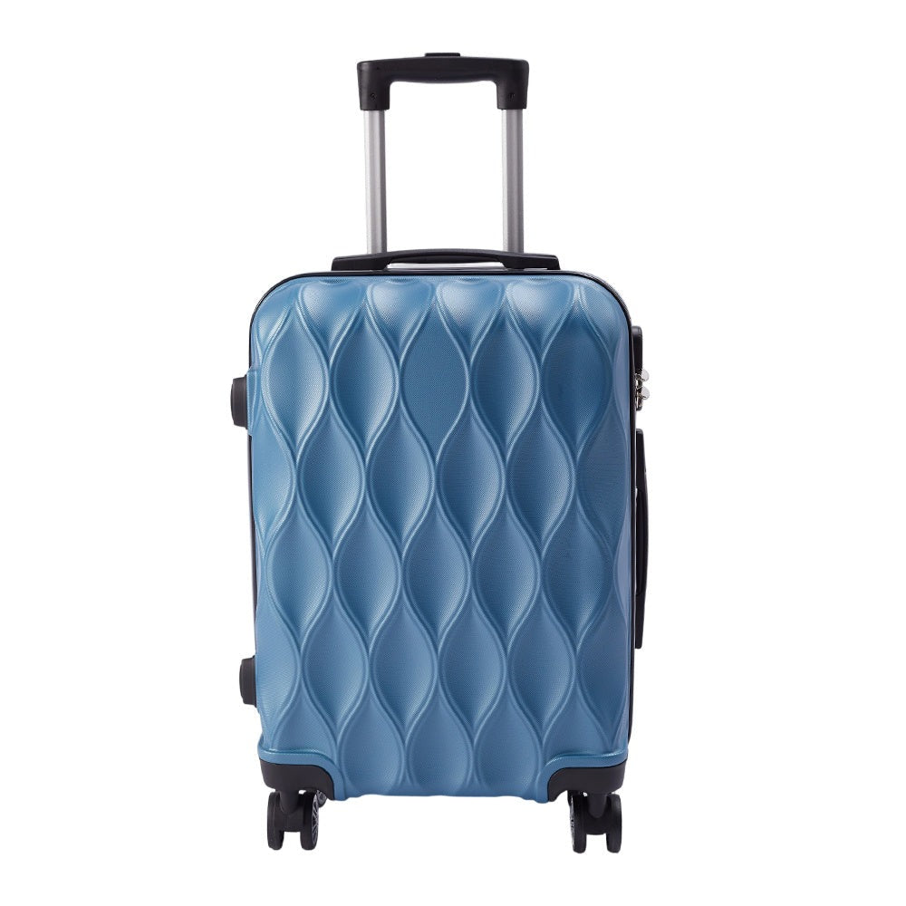Hardshell Carry-On Suitcase 20 Inch with 360° Spinner Wheels – Lightweight Durable Rolling Travel Luggage, Stylish Wave Pattern Cabin Case for Business Trips & Weekend Getaways, Men & Women