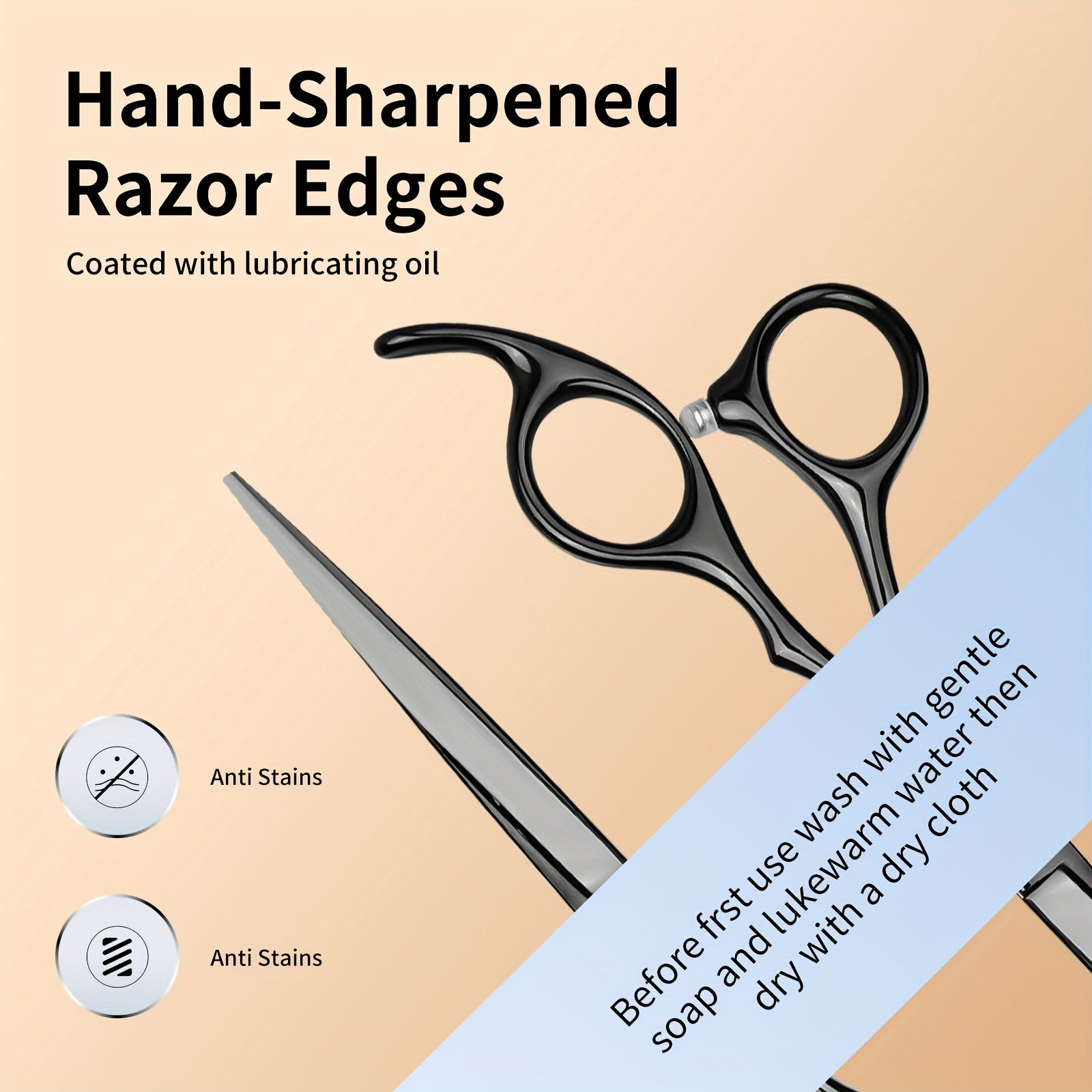 6.5in Pointed Hairdressing Scissors – Three Finishes