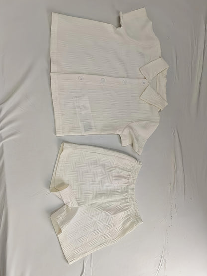 Boys' Waffle-Knit Shirt and Shorts Set - feature detail 3