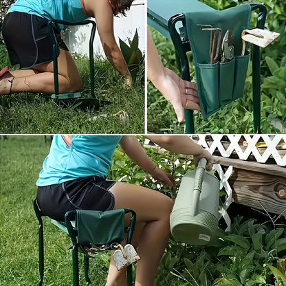 2pcs Durable Oxford Cloth Garden Kneeler Storage Bag, Square, Washable, with 3 Pockets, for Lawn Planting and Gardening Tool Storage