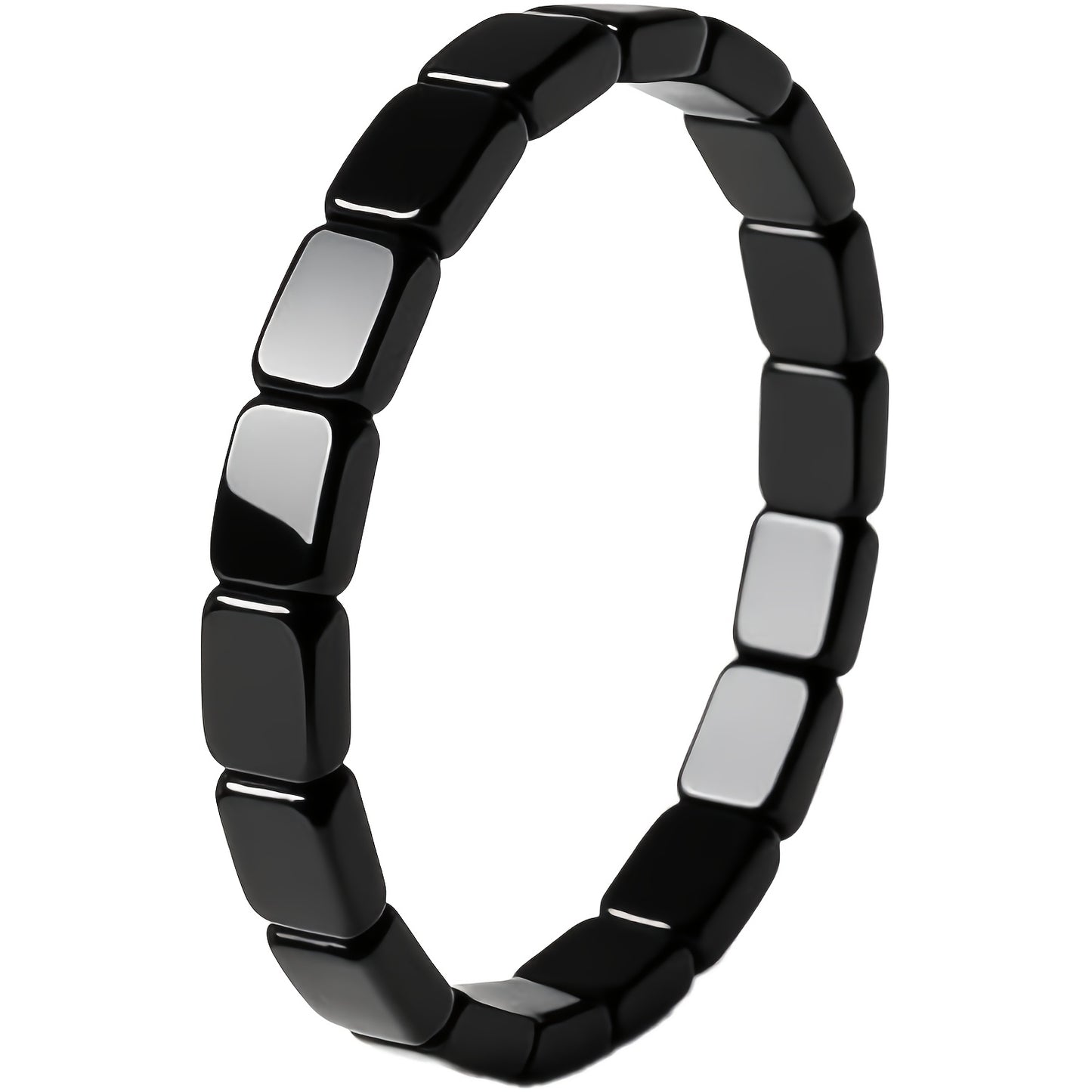 Men'S Hematite Bracelet, Regain Your Edge And Confidence Natural Hematite Stone Bead Stretch Bracelet Inspirational Gift Jewelry