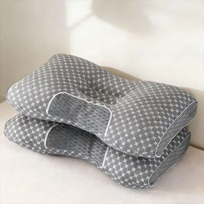 2pcs Soft Low Pillows, Soft Slim Pillow, Medium Thickness Pillow, Modern Zipper Design, Hotel-Quality Polyester Filling, White & Gray, Perfect for Home Bedroom Decor, Christmas & New Year Gift