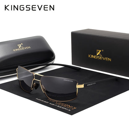 KINGSEVEN Brand Design Classic Square Frame Polarized Glasses for Men Women Driving Eyewear