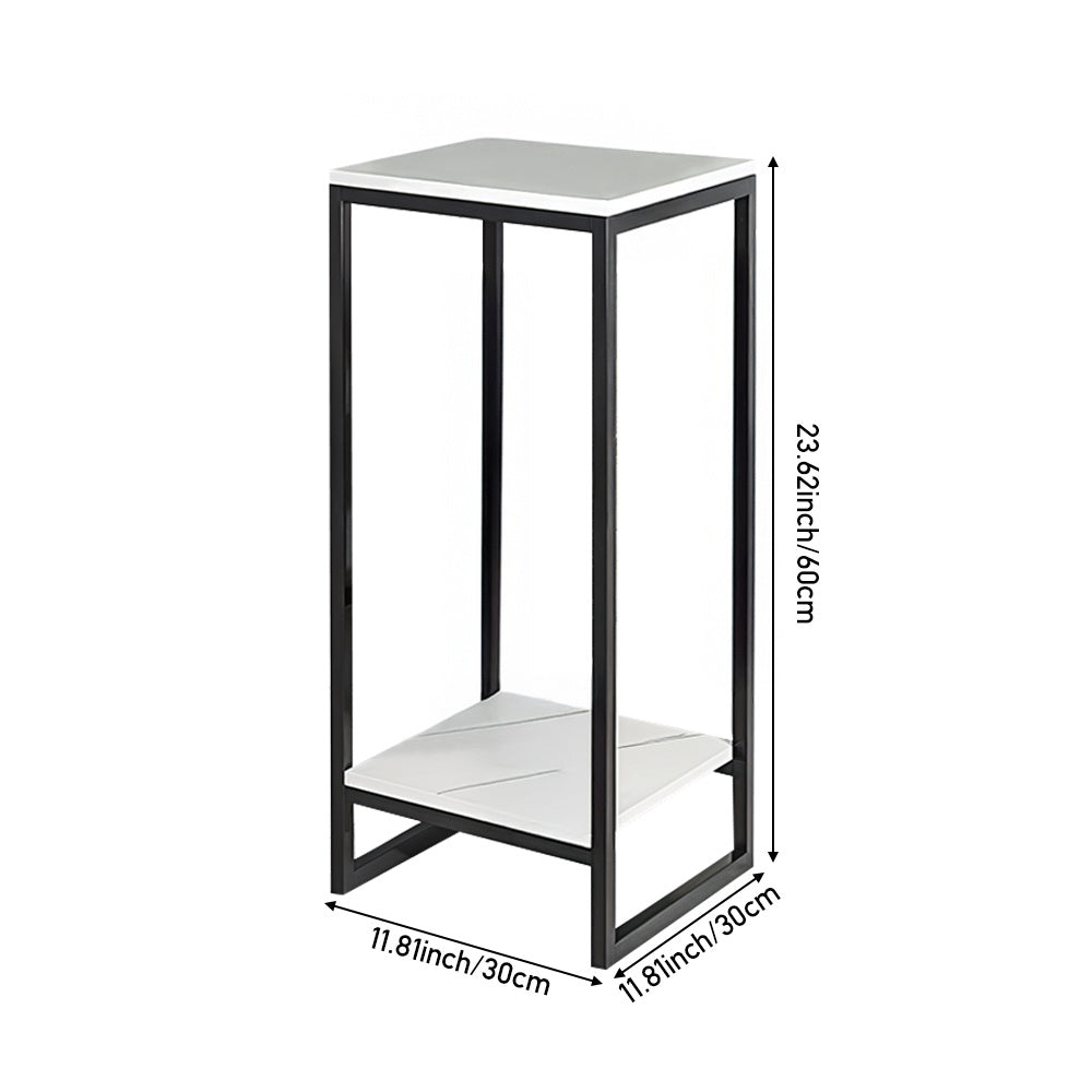 2-Tier Metal Plant Stand Indoor & Outdoor – Space-Saving Multi-Layer Potted Plant Rack for Living Room, Balcony & Bedroom | Sturdy, Easy Assembly | Black or White