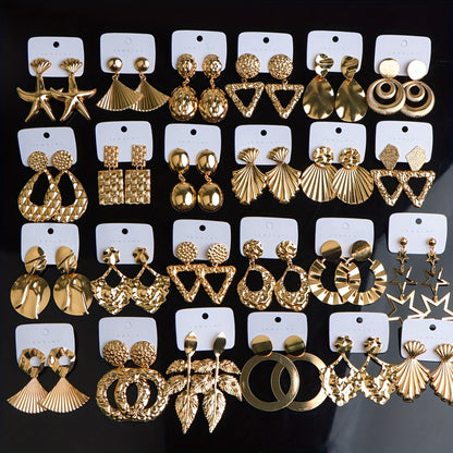 10Pairs/Lot Fashion Korean Lady Long Tassel Hook Earrings, European American Style Earrings Hollow Butterfly Leaf Earrings, Versatile Daily Party Gifts Random Style, Without Box