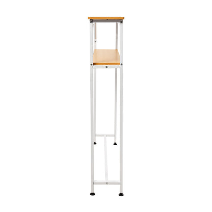 1pc Modern Simple Double Wall Long Narrow Table, Bedside Table At The Foot of The Bed, Long Table Behind The Sofa, and Long Storage Table with Seams, 80*20*100.2cm