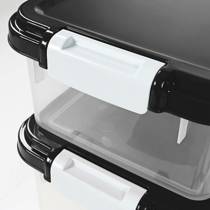 Taylor & Brown 3-Piece 50L Airtight Pet Food Storage Container Set – 37.5L + 13L Stackable Bins with Scoop, Wheels & Snap-Lock Lids, Rodent-Proof, Translucent, for Dog, Cat & Bird Food