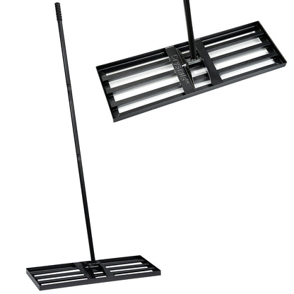 Lawn Leveling Rake, 30"x10" Level LawnTool, Heavy Duty Effort Saving Lawn Level Tool, Stainless Steel Handle Lawn Leveler for Yard Garden Golf Course, Ease Level Soil Sand Dirt Surfaces