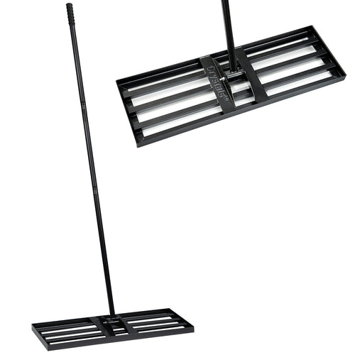 Lawn Leveling Rake, 30"x10" Level LawnTool, Heavy Duty Effort Saving Lawn Level Tool, Stainless Steel Handle Lawn Leveler for Yard Garden Golf Course, Ease Level Soil Sand Dirt Surfaces