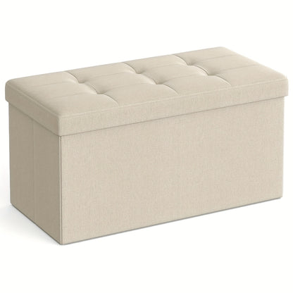 80L Large-Capacity Foldable Storage Stool Is Suitable for Storage Footstool in Living Room, Corridor and Bedroom.