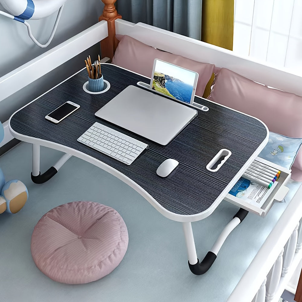Laptop Bed Table, with Tablet/Book Stand, Laptop Desk for Bed, Lap Desk Notebook Stand Holder with Storage Drawer And Cup Slot, Laptop Computer Stands, Notebook Stand, for On Bed/Couch/Sofa/floor