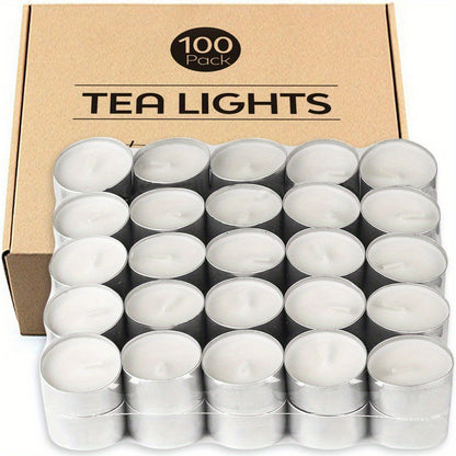 99 Packs Of 8-Hour Burning Tealight Candles, Unscented White Long-Lasting Wick Candles, Suitable for Holiday Decorations, Parties, And Home Decorations Graduation Season Gifts