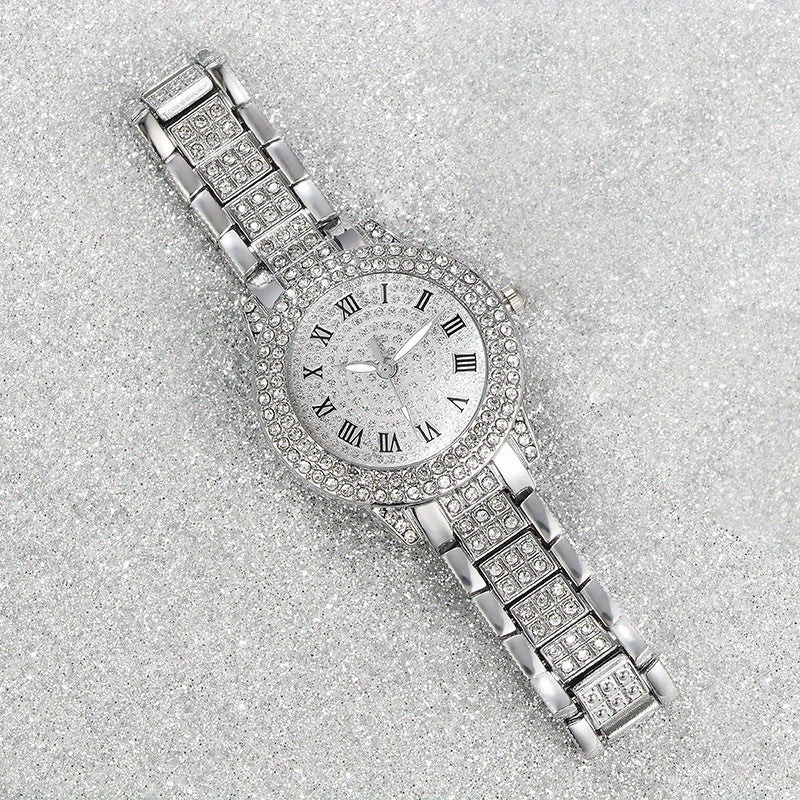 Silver-Tone Watch and Jewellery Set - Six Pieces