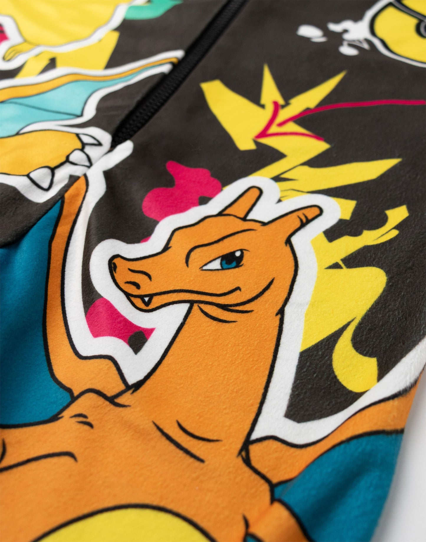 Pokémon Pikachu Charizard Dragonite Boys Multicoloured Zip-Up Onesie | Long Sleeve Microfleece Sleepwear & Loungewear | Pokemon Merch - 7-8 Years