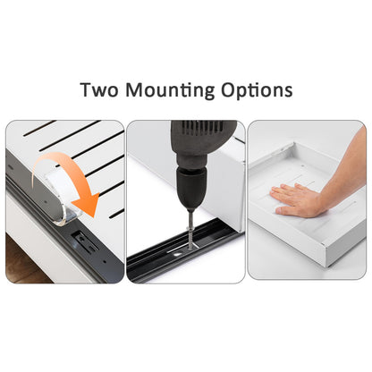 Pull Out Cabinet Organizer, Adjustable Expandable Slide Out Drawer, Roll-Out Sliding Drawer Organiser Shelf for Kitchen & Bathroom Storage,Easy Installation with Adhesive Film