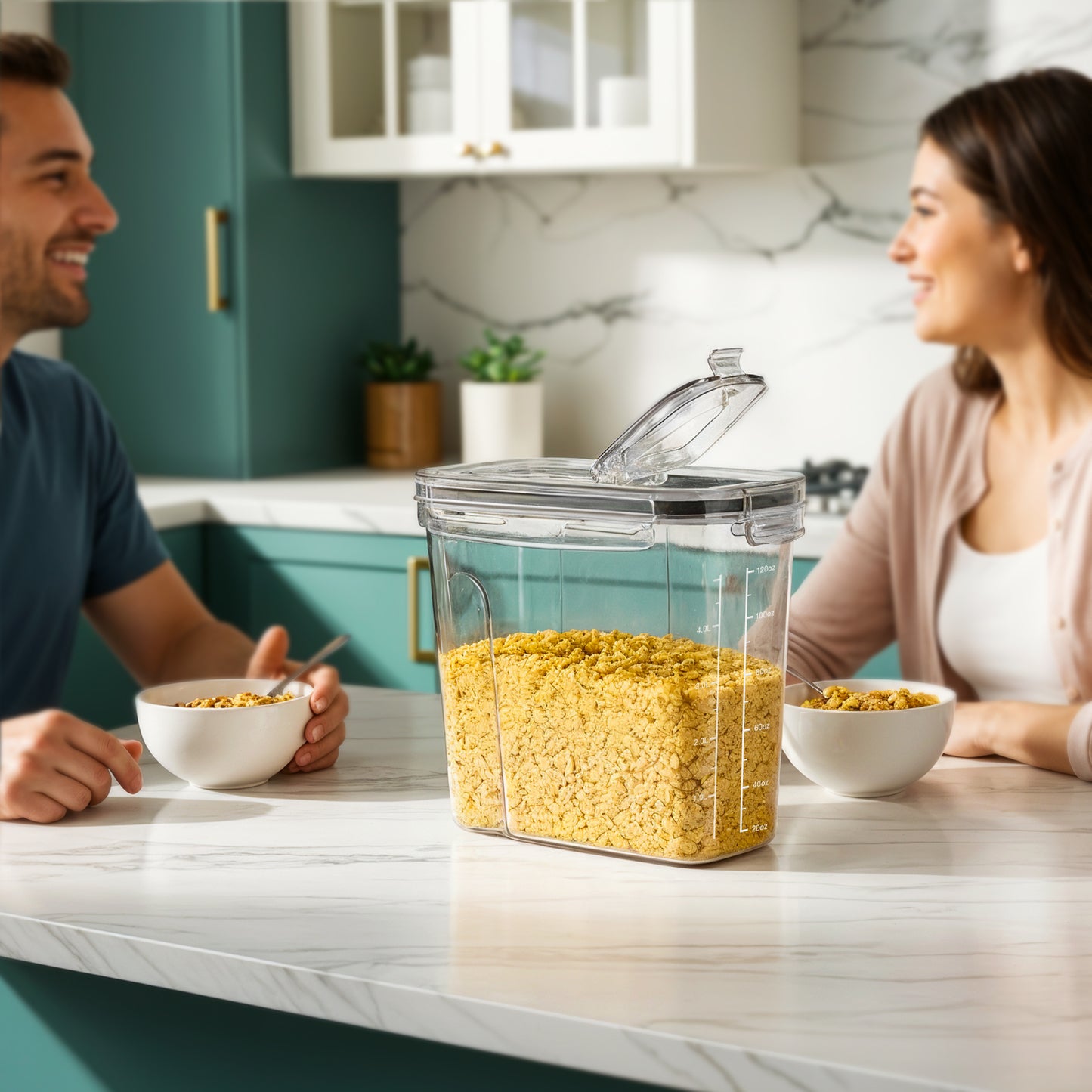 Kichly Cereal Dispenser & Storage Container for Kitchen & Pantry – Air Sealed Kitchen Organizers and Storage Box - Plastic – Dry Food Organizer