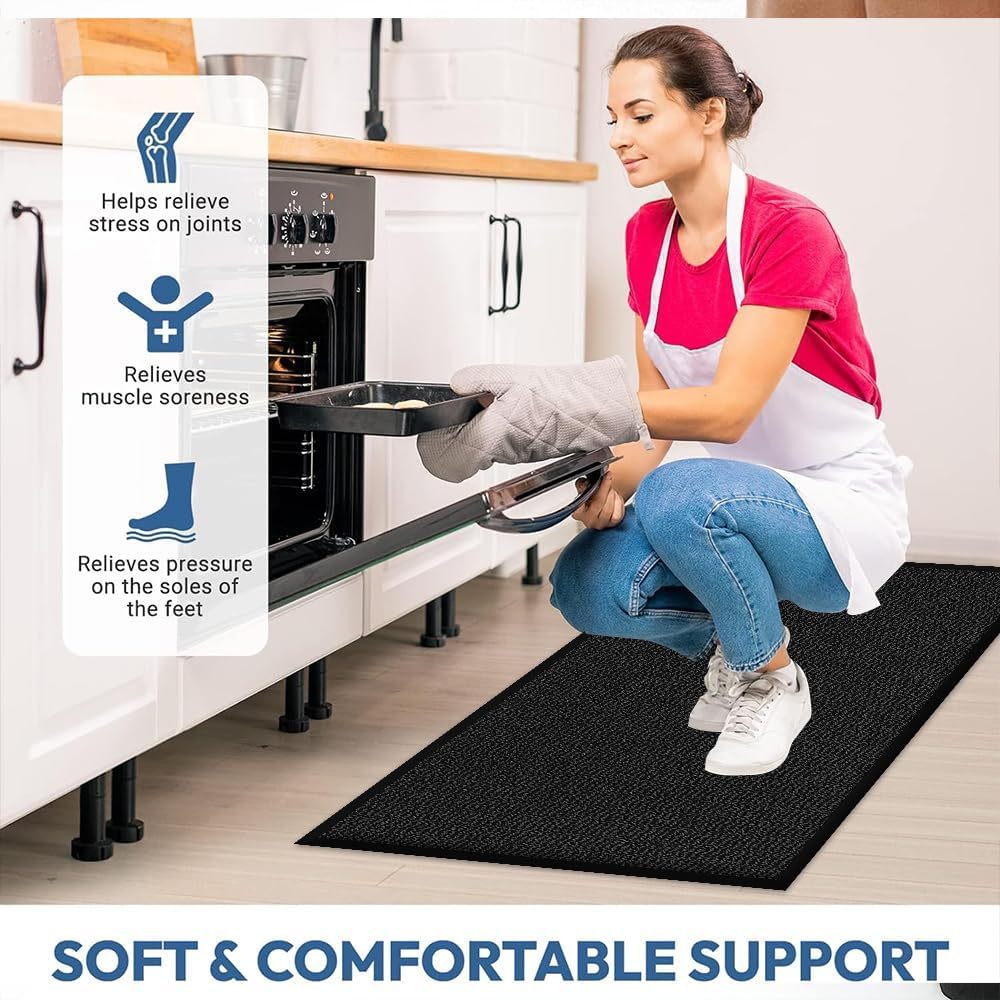 1pc Sunny Indoor & Outdoor Rug – Heavy-Duty Non-Slip Rubber Backed Doormat, Hallway Runner & Large Area Rug, Washable Dirt-Trapper Floor Mat for Entrance, Patio, Garden, Kitchen & Home Flooring