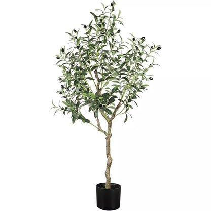 Artificial Olive Tree 120Cm Big Tall Fake Plants, Artificial Olive Plants Indoors in Pots, Faux Tropical Large Artificial Plant Suitable for Home Office Living Room Outdoors Decor
