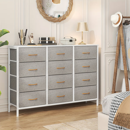 12-Drawer Dresser with Sturdy Handles, Bedroom Furniture