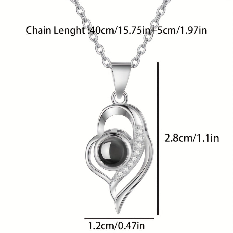 Custom Color Photo Projection Necklace with Cloud Pendant - Romantic Gift for Mom, Girlfriend, Wife on Valentine's Day, Mother's Day, Christmas - 2025 New Accessory