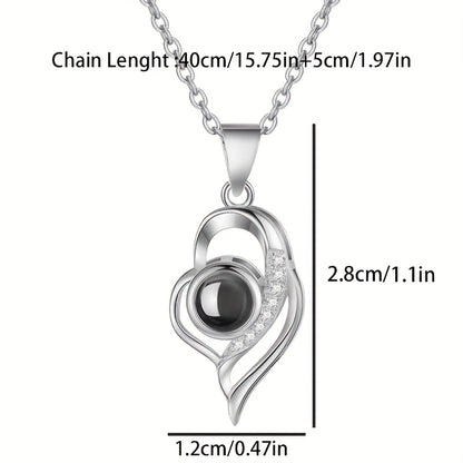 Custom Color Photo Projection Necklace with Cloud Pendant - Romantic Gift for Mom, Girlfriend, Wife on Valentine's Day, Mother's Day, Christmas - 2025 New Accessory