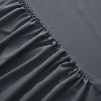 3pcs 40cm Extra Deep Fitted Sheet – Solid Color Soft & Comfortable Bed Sheet with 2pcs Matching Pillowcases, Breathable Fabric Soft Brushed Microfiber Bedding, Machine Washable for Home Bedroom, Hotel