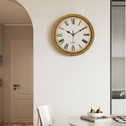 1PC multi-functional clock wall clock with fun thick frame and durable gold/white clock, 25*25*7CM