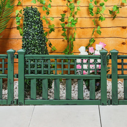 Taylor & Brown Pack of 4 Plastic Fence Panels Garden Path Lawn Edging Flower Plant Border Landscape Decorative Versatile Panels, 4 Panels, Total Length 240cm