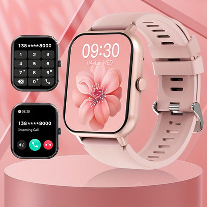 Smartwatch for Men And Women Gift, 4.65 cm Full Touch Screen Smartwatch with Text And Call Capabilities, Android Iphone, Fitness Tracking Watch, Exercise Mode, Pedometer, Distance, Calories, 100+ Exercise Mode