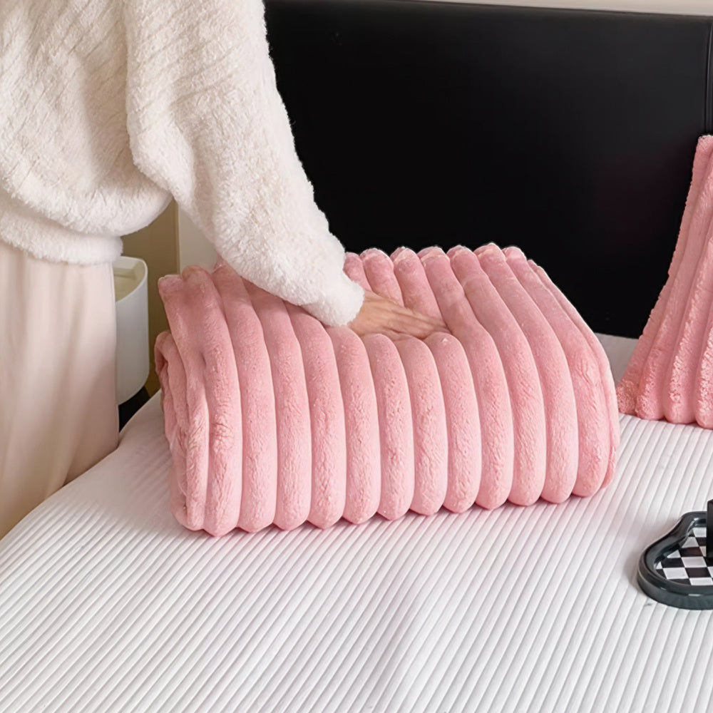Luxurious Faux Rabbit Fur Throw Blanket - Ultra-Soft & Warm All-Season Luxury Blanket, Double-Sided Plush Fur for Couch, Bed, Travel, Office - Machine Washable, Elegant Home Decor Gift for Valentine'S Day, Housewarming, Birthday